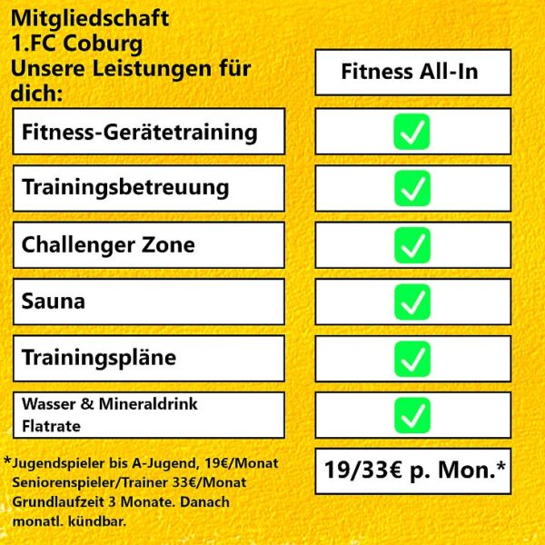 Angebot Fitness 1-FC Coburg